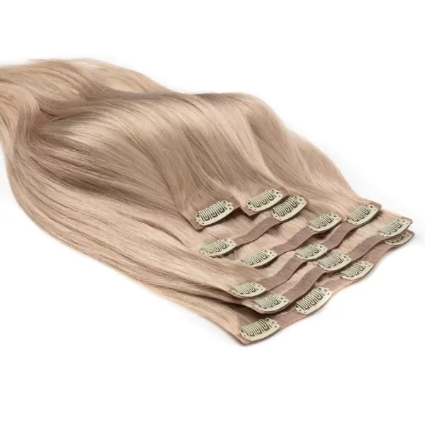 Cascata Hair Extensions - Blonde Full Set - Image of blonde hair extensions against a white background