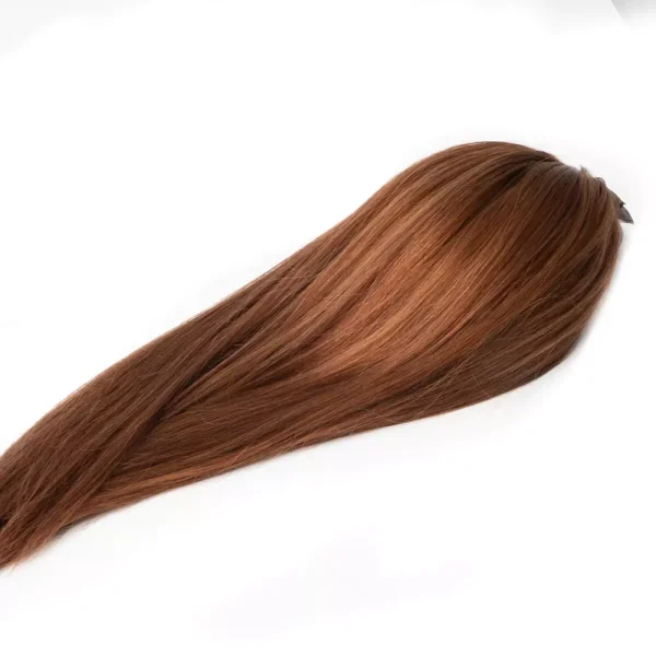 Cascata Hair Extensions - Copper Rose Full Set - Image of red hair extensions against a white background