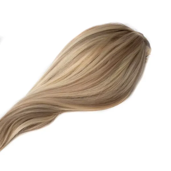 Cascata Hair Extensions - Creamy Blonde Full Set - Image of blonde hair extensions against a white background