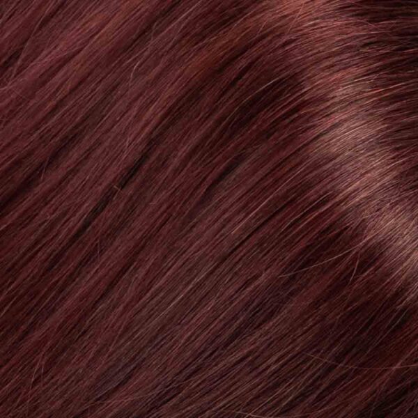 Cascata Hair Extensions - Close up of winter berry red hair extensions